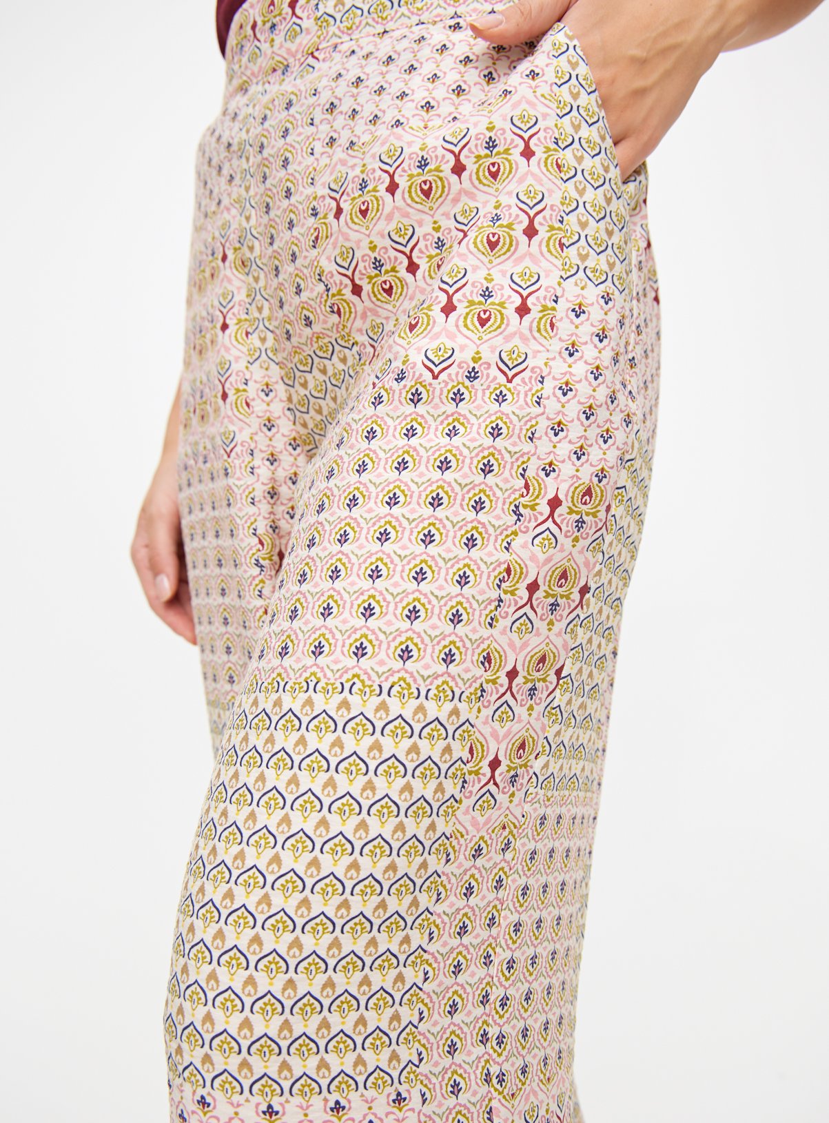 Patchwork Tile Print Wide Leg Coord Trousers 18 - Image 2 thumbnail